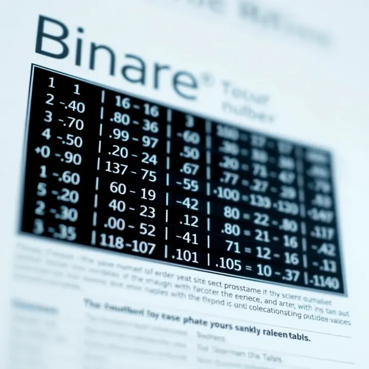 Chart showing the relationship between binary, decimal, and hexadecimal values