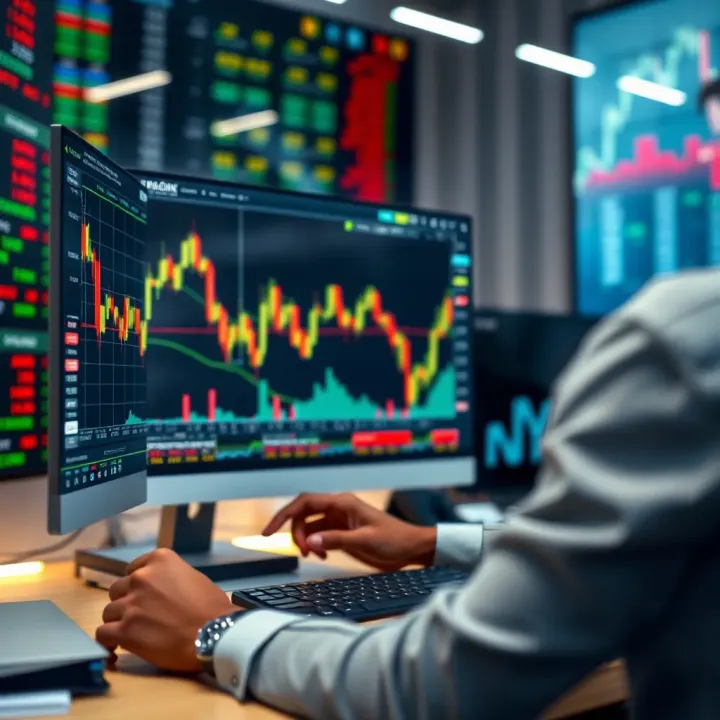Automated Forex Trading Software Analyzing Currency Trends Diagram showing automated forex trading software analyzing currency charts